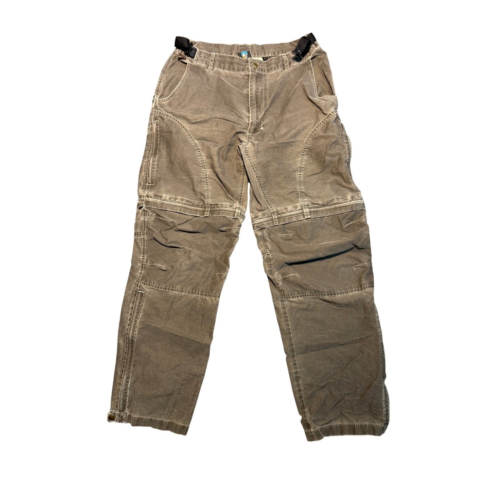 Kuhl Liberator Convertible Pants Mens 32x30 Olive Green Hiking Cargo Zip Off